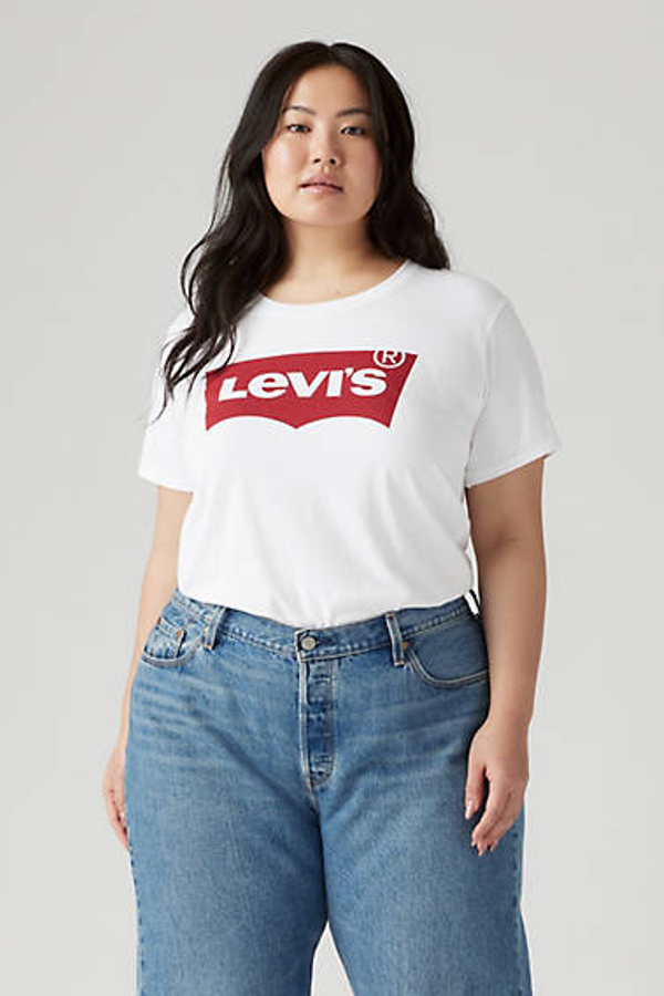 Camiseta Perfect Logo (talla extragrande) - Mujer - 4X - Blanco / Plus Batwing White
