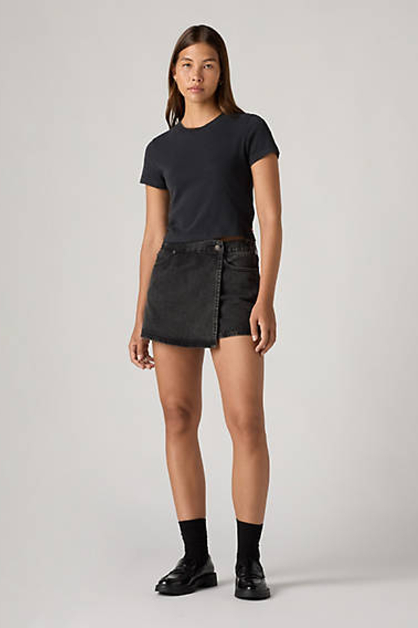 Falda - Mujer - 26 - Negro / Black Stonewash