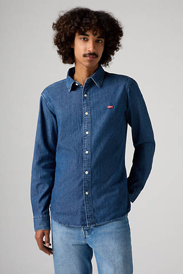 Camisa de fit ajustado Battery Housemark - Hombre - XS - Azul / Indigo Stonewash