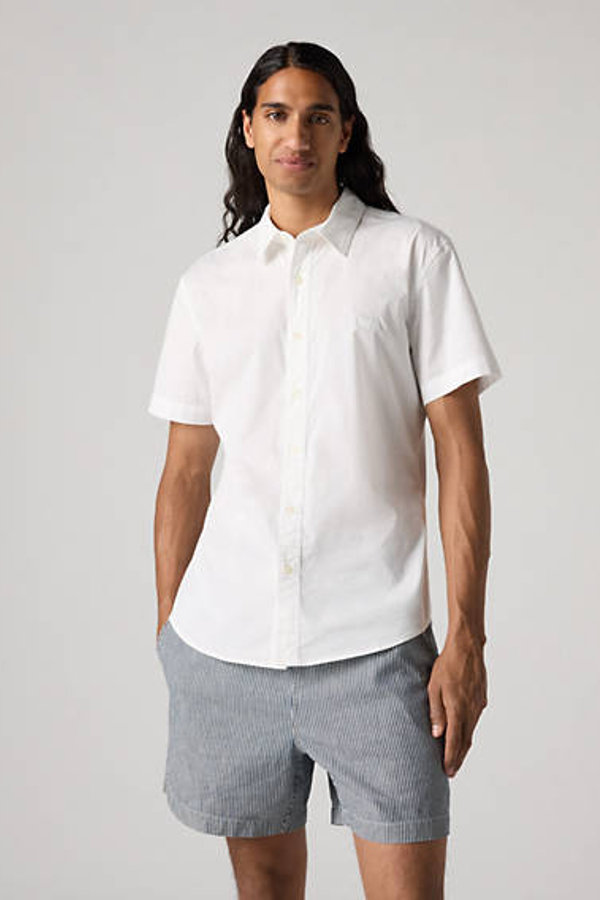 Short Sleeve Battery Housemark Slim Fit Shirt - Hombre - XXL - Blanco / Bright White
