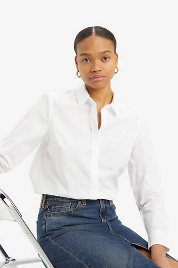 Camisa clásica - Mujer - XS - Blanco / Bright White_Vm