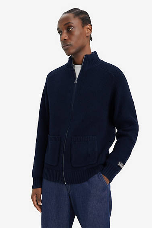 Suéter con cremallera - Hombre - XS - Azul / Navy Academy