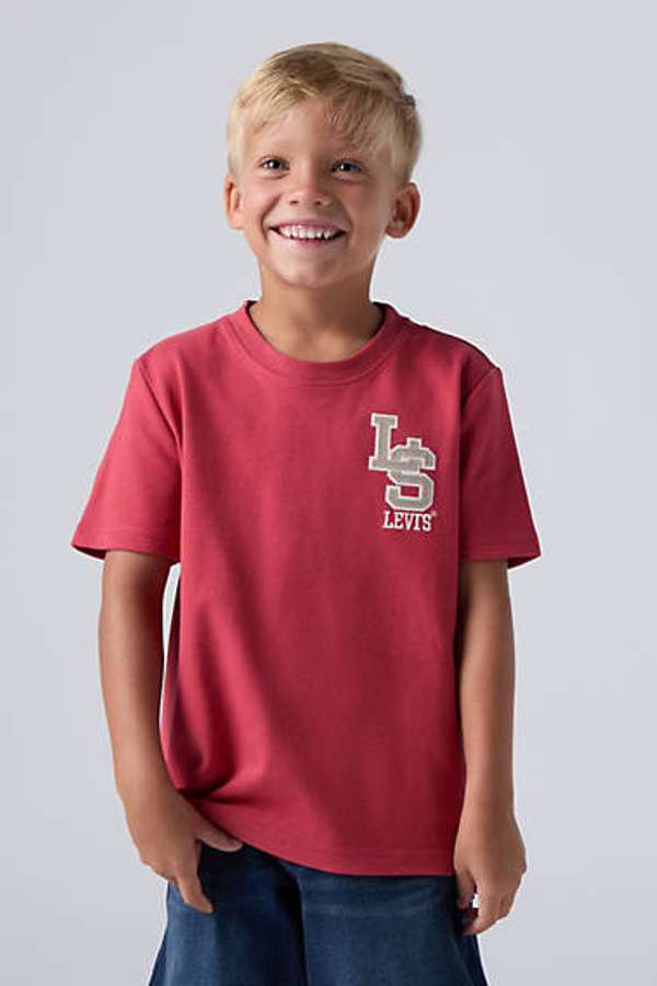 Camiseta Streamline Monogram infantil - Chicos - 2A - Neutral / Cardinal