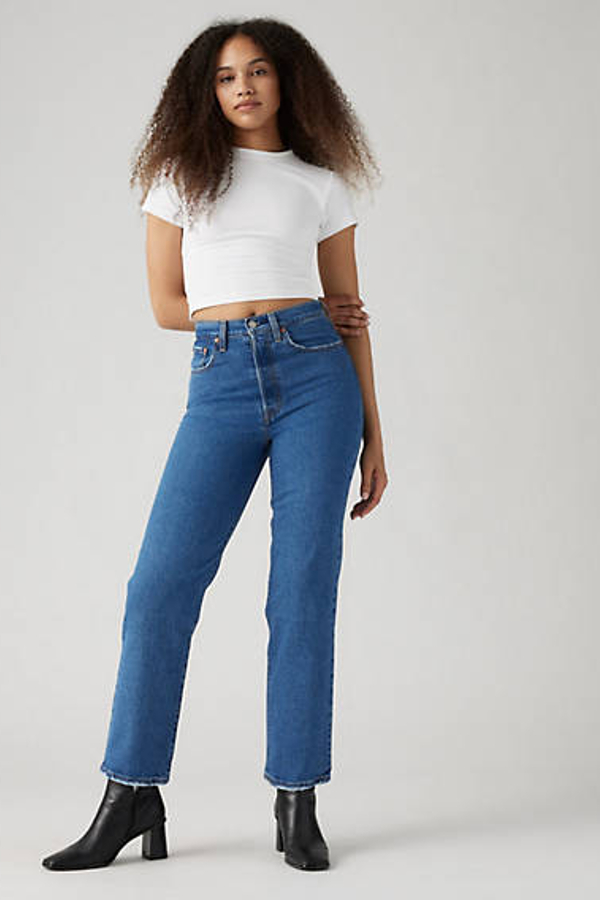 Jean Ribcage Straight tobillero - Mujer - 28X31 - Azul / Jazz Pop