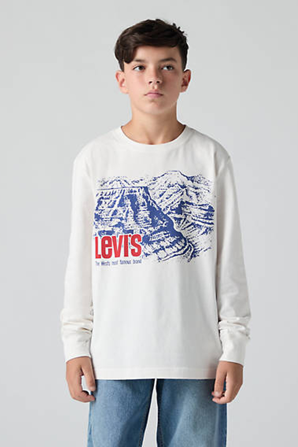 Camiseta de manga larga Canyon para adolescentes - Chicos - 10A - Neutral / Levi's Egret