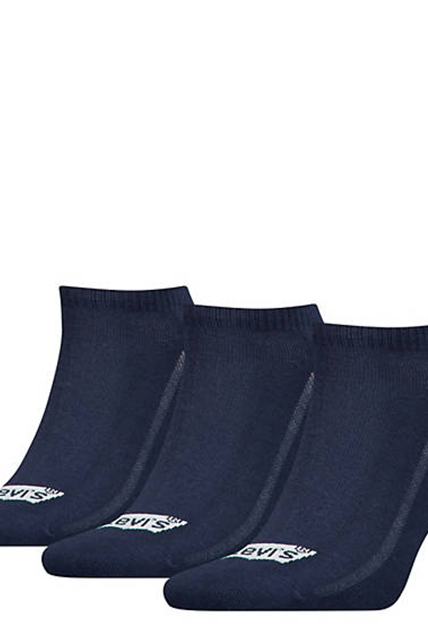 Calcetines bajos Levi's con logotipo Batwing: paquete de 3 pares - Hombre - 35 - Azul / Navy