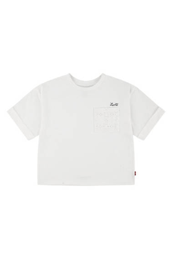 Camiseta Meet And Greet con bajo vuelto infantil - Chicas - 4A - Blanco / Bright White