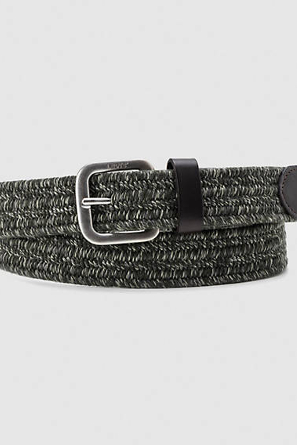 Stretch Woven Belt - Hombre - 90 - Verde / Olive Night