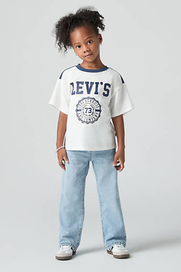 Vaqueros de pierna ancha infantiles - Chicas - 5A - Neutral / Far And Wide