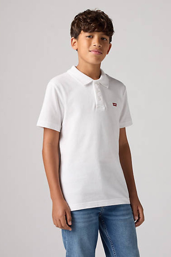 Polo para adolescentes Back Neck Tape - Chicos - 10A - Blanco / White
