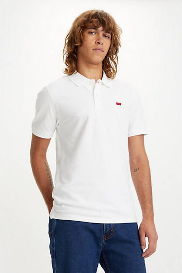 Polo Slim Housemark - Hombre - M - Blanco / Bright White