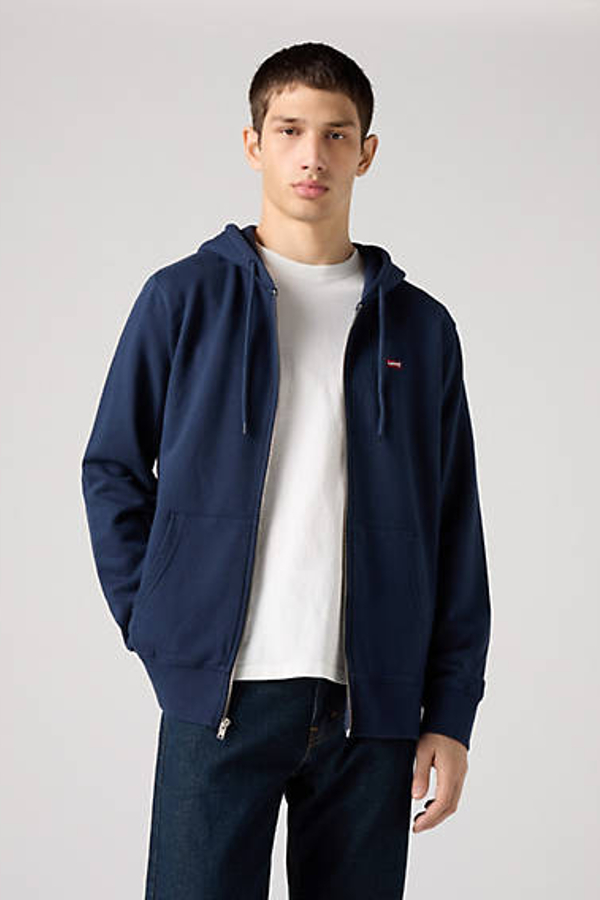 Sudadera con capucha y cremallera original - Hombre - XS - Azul / Naval Academy