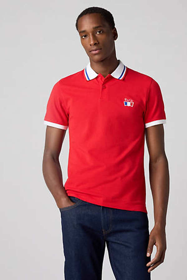 Polo Slim Housemark Levi's for Pari's - Hombre - S - Rojo / Racing Red