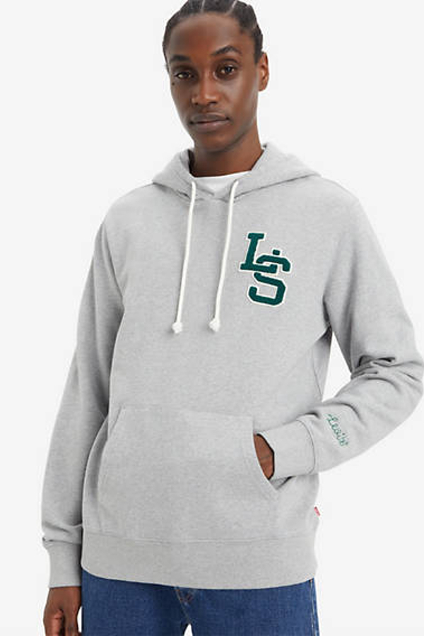 Sudadera estampada con capucha y ajuste estándar - Hombre - XS - Gris / Ls Letterman Hoodie Mhg