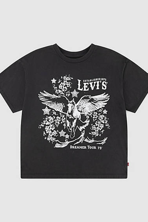 Camiseta Retro para adolescentes - Chicas - 10A - Negro / Jet Black