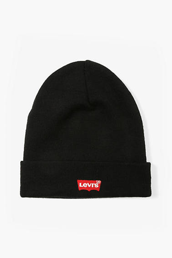 Gorro holgado con logotipo bordado Levi's - Mujer - One Size - Negro / Regular Black