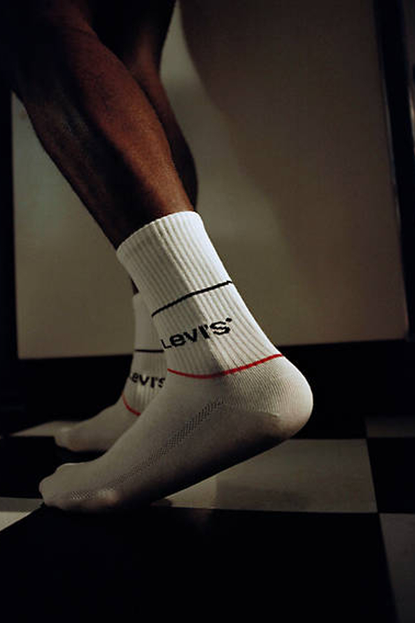 Calcetines cortos de deporte Levi's - Hombre - 35 - Blanco / Iconic