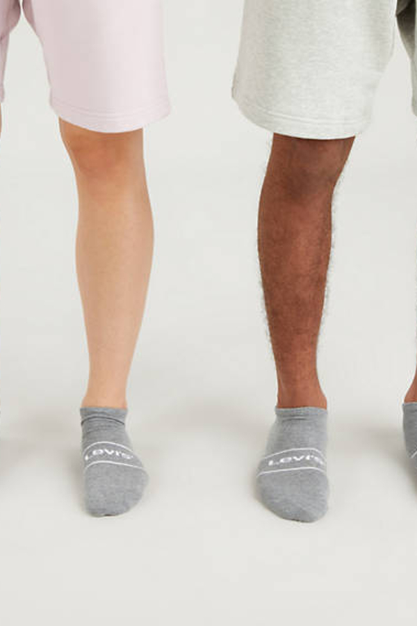 Calcetines de deporte de altura baja Levi's: paquete de 2 - Hombre - 35 - Gris / Grey Melange