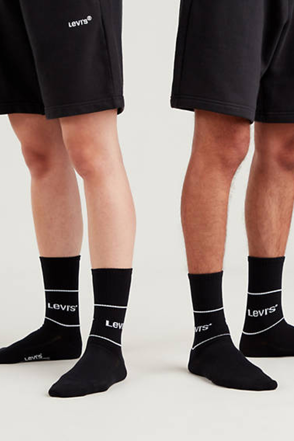 Calcetines cortos de deporte Levi's - Hombre - 35 - Negro / Black