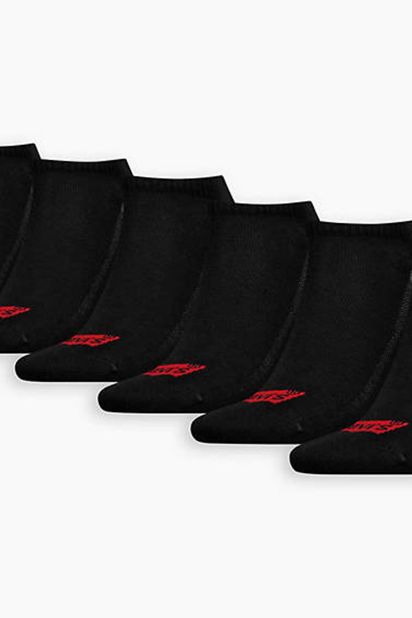 Levi's Low Cut Batwing Logo Socks 6 Pack - Hombre - 43 - Negro / Black