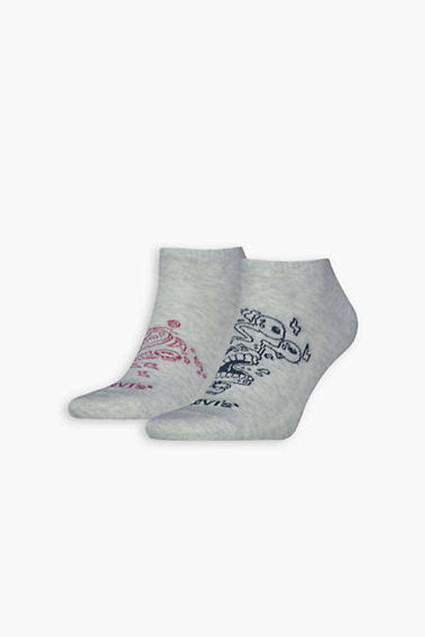 Calcetines bajos Levi's Placed Graphic: paquete de 2 pares - Hombre - 35 - Gris / Grey Combo
