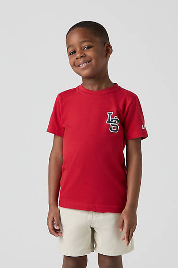 Camiseta Monogram infantil - Chicos - 5A - Rojo / Pompeian Red