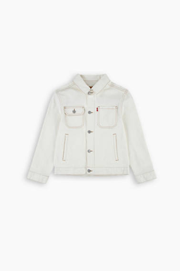 Chaqueta Trucker para adolescentes Relaxed Sunrise - Chicos - 12A - Blanco / Natural