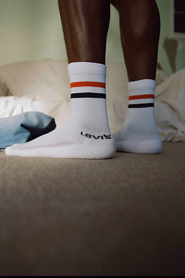 Calcetines de altura estándar Levi's Sport Stripe: paquete de 2 - Hombre - 35 - Multicolor / Iconic