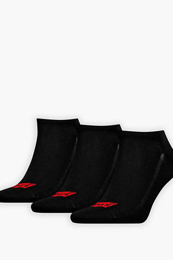 Calcetines bajos Levi's de algodón reciclado con el logo Batwing: paquete de 3 - Hombre - 35 - Negro / Black