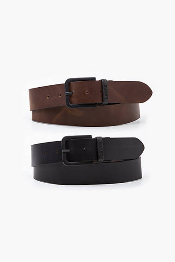 Cinturón reversible con hebilla de metal - Hombre - 110 - Negro / Regular Black