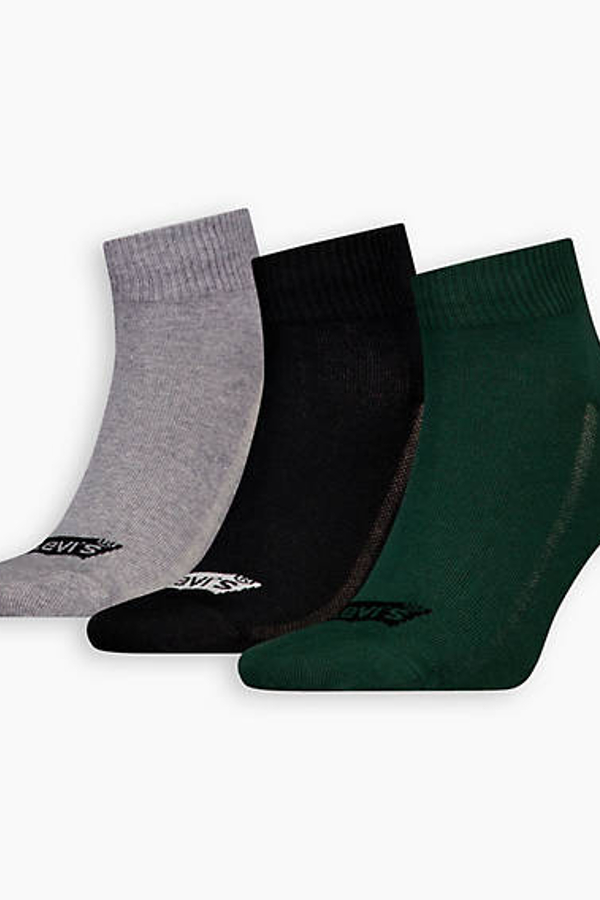 Calcetines Levi's de media altura con el logo Batwing: paquete de 3 - Hombre - 35 - Multicolor / Green Black Combo