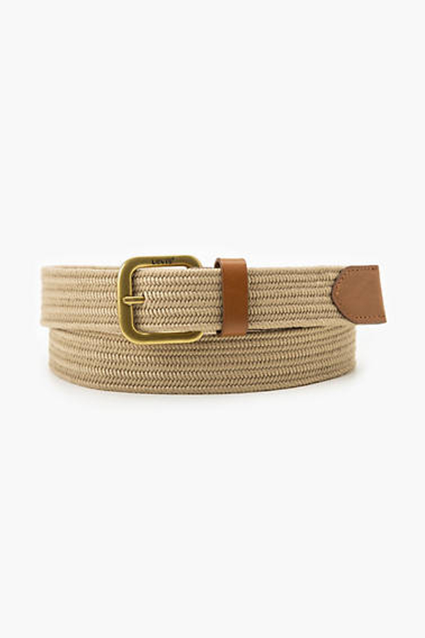 Cinturón de tejido elástico - Hombre - 70 - Caqui / Light Khaki