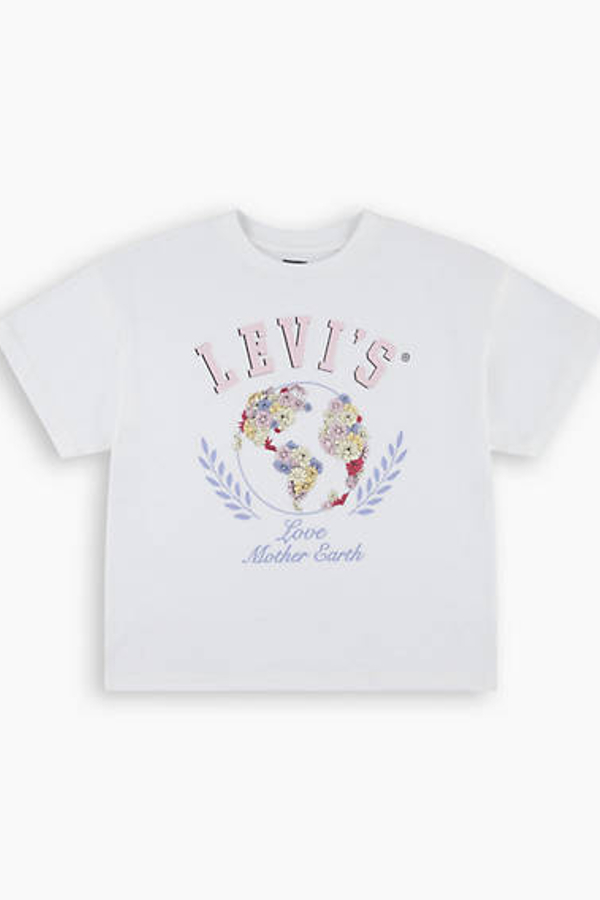 Camiseta extragrande para adolescentes Earth - Chicas - 10A - Blanco / Sugar Swizzle