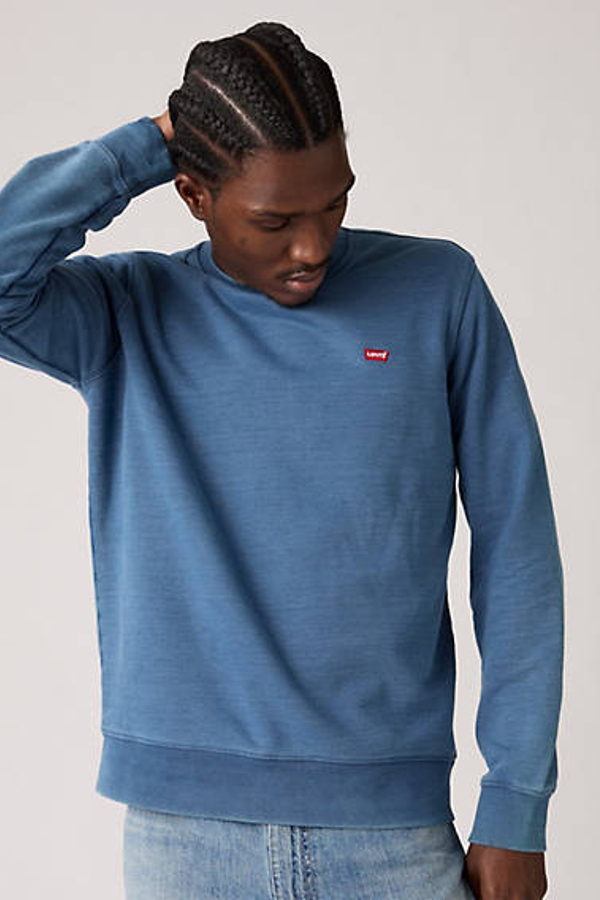 Sudadera de cuello redondo Original Housemark - Hombre - XXL - Azul / True Indigo Mid Indigo French Terry