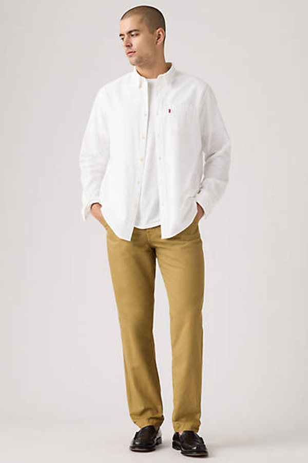 Pantalones XX Chino Authentic Relaxed - Hombre - 30X34 - Crema / British Khaki Soft Garment Dye