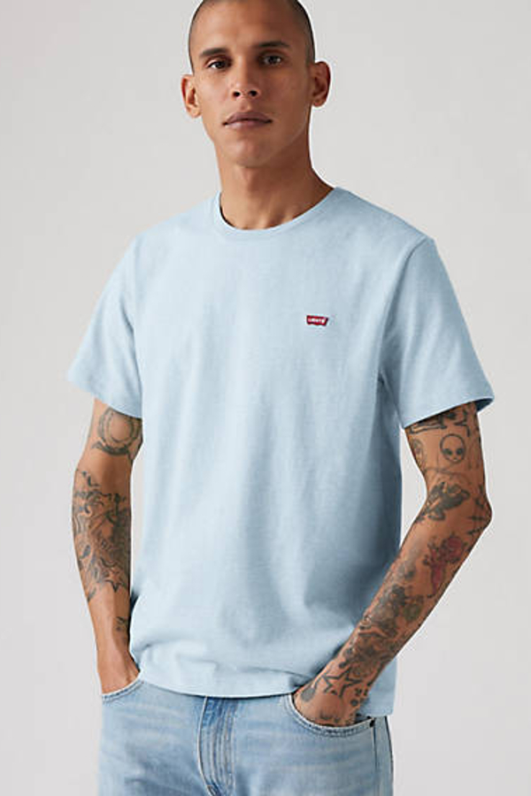 Camiseta Housemark Original - Hombre - S - Azul / Niagara Mist Slub Jersey