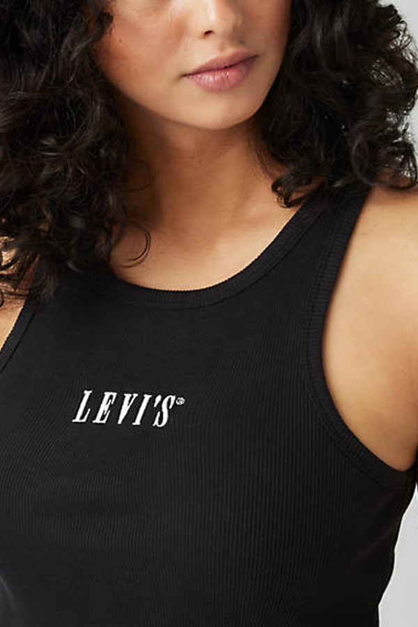 Camiseta sin mangas Graphic Gemini - Mujer - M - Negro / Tank Serif 1873 Caviar