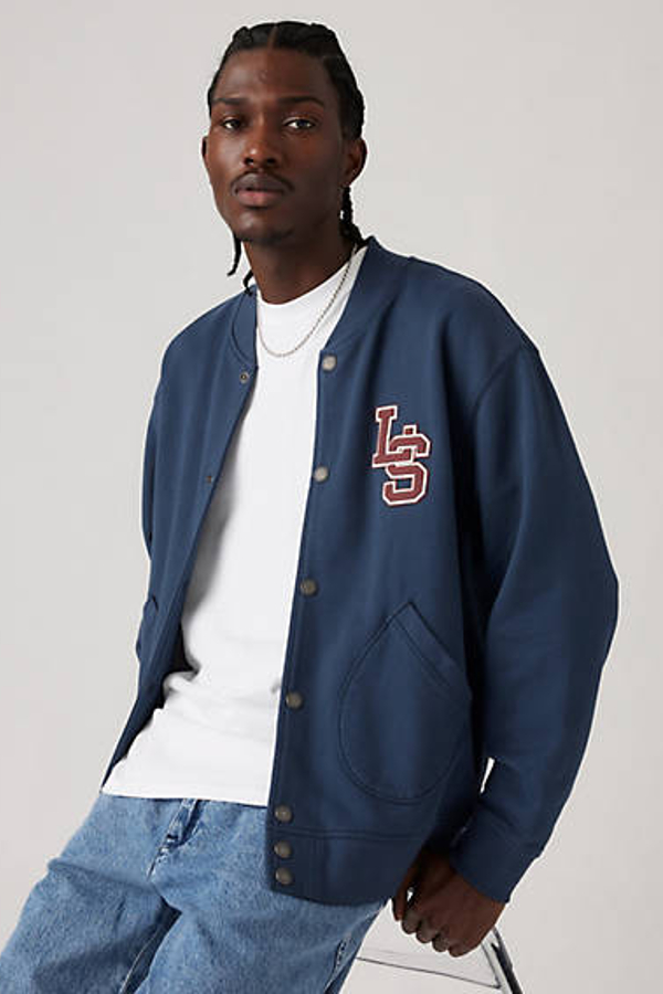 Cárdigan bómber - Hombre - XS - Azul / Large Ls Monogram Spellbound