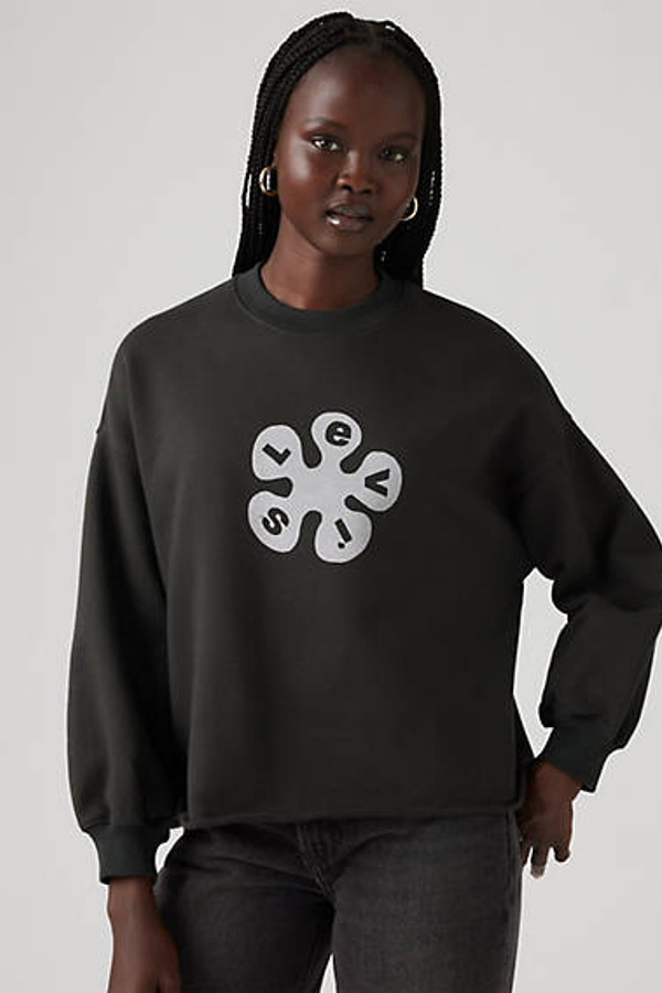 Graphic Leo Crewneck Sweatshirt - Mujer - XS - Negro / Pirate Black