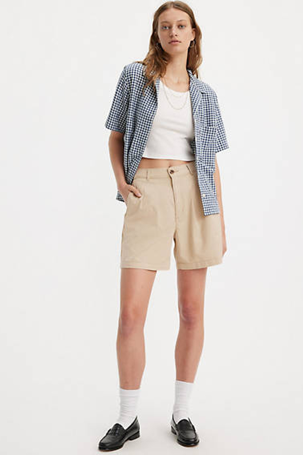 Shorts Pleated - Mujer - 24 - Neutral / Safari