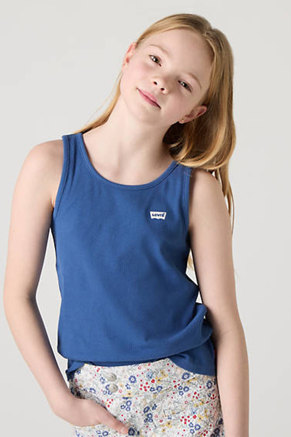 Camiseta sin mangas para adolescentes Meet And Greet Ribbed - Chicas - 10A - Azul / True Navy