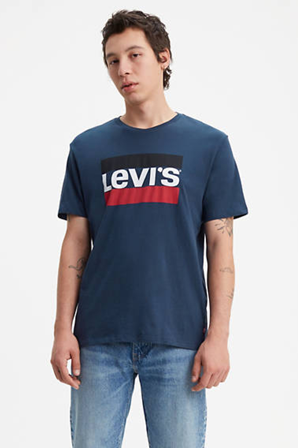 Camiseta gráfica de deporte - Hombre - S - Azul / Dress Blues