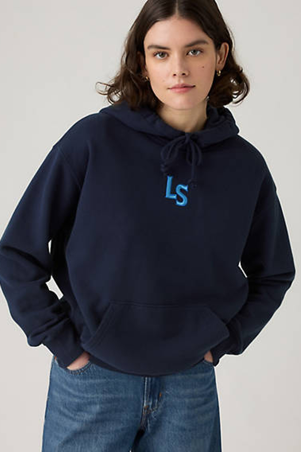 Sudadera con capucha Graphic Heritage - Mujer - XS - Azul / Hoodie Ls N Peacoat