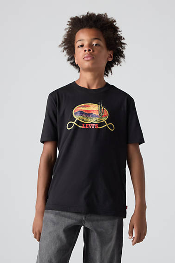Camiseta Cactus In The Sunset para adolescentes - Chicos - 12A - Negro / Jet Black