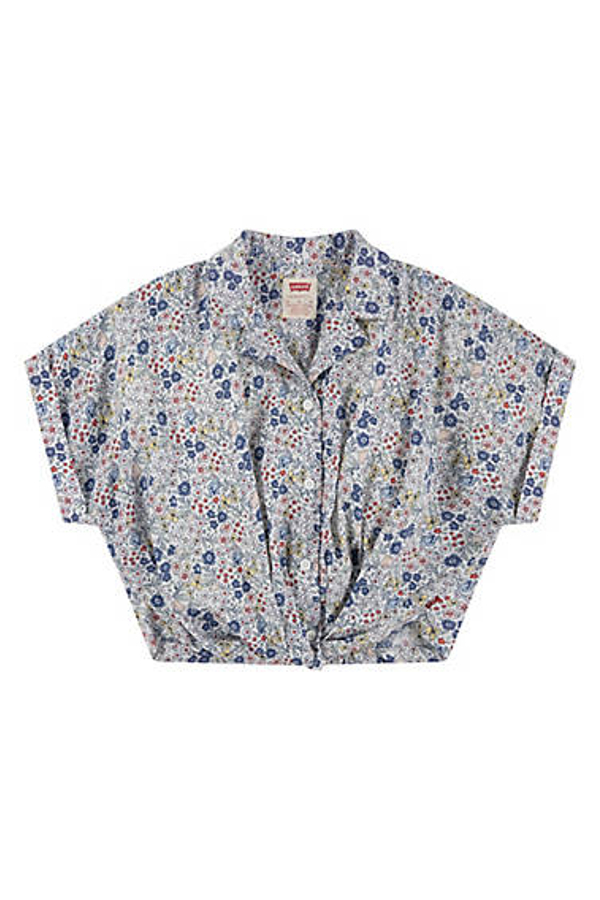 Camisa con botones Twist infantil - Chicas - 8A - Blanco / Bright White
