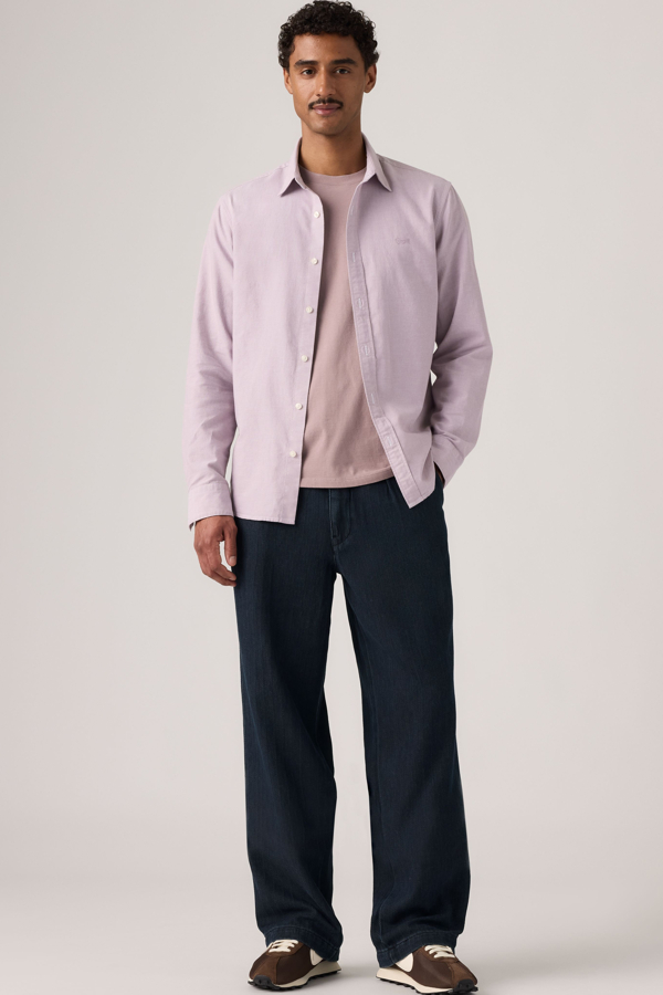 XX Chino Baggy Pleated Pants - Hombre - 28X32 - Blue / Refined Rugged Herringbone