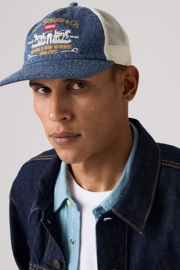 Saddleman Trucker Cap - Hombre - One Size - Medium Wash / Graphic 1