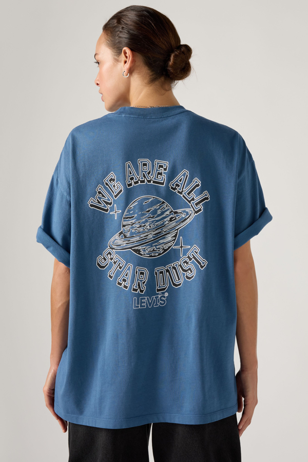 Camiseta corta estampada Stack - Mujer - XS - Azul / True Navy