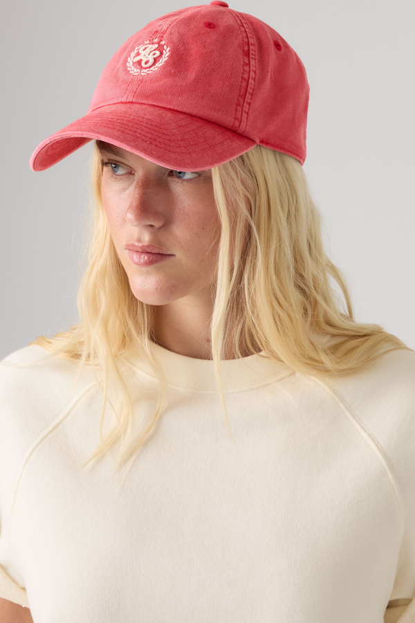 Varsity Baseball Cap - Mujer - One Size - Red / Mars Red Garment Dye