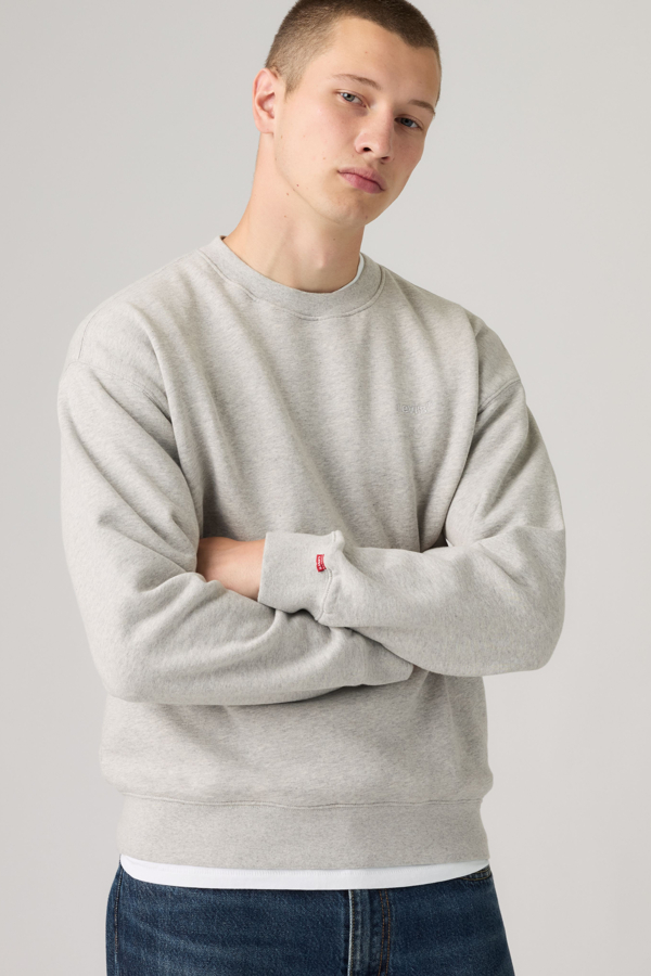 Authentic Crewneck Sweatshirt - Hombre - 2XL - Grey / Light Gray Heather